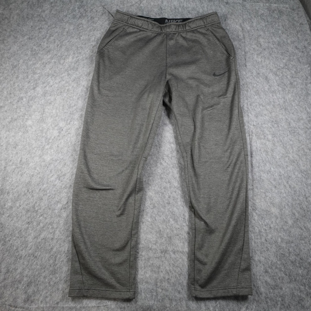 Nike Pants Mens Large Gray Therma Dri Fit Fleece Training Sweatpants Athleisure